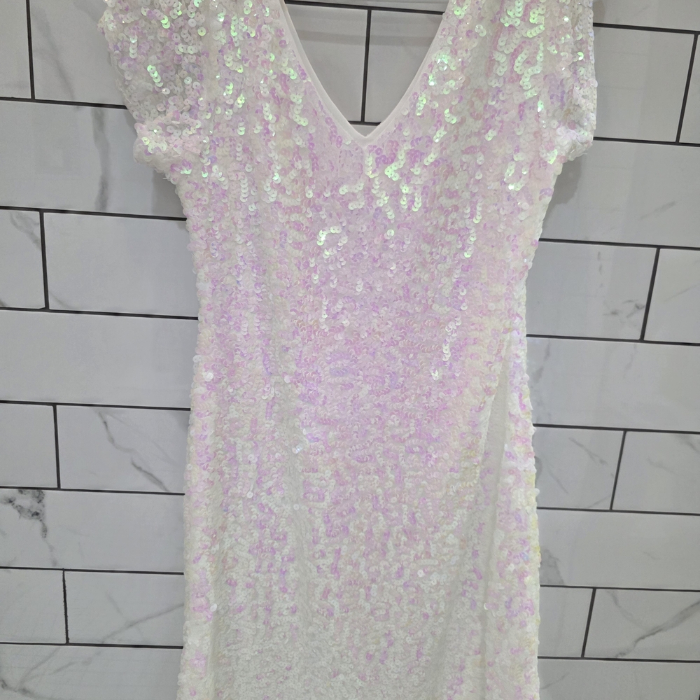Sequin V-Neck Dress